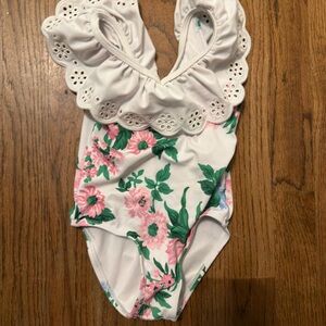 Janie and Jack White Eyelet Swimsuit